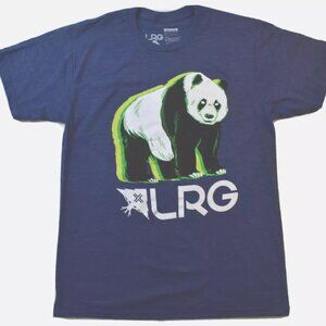 Lifted Research Group LRG Mens Navy Heather Wavy Panda Shirt New